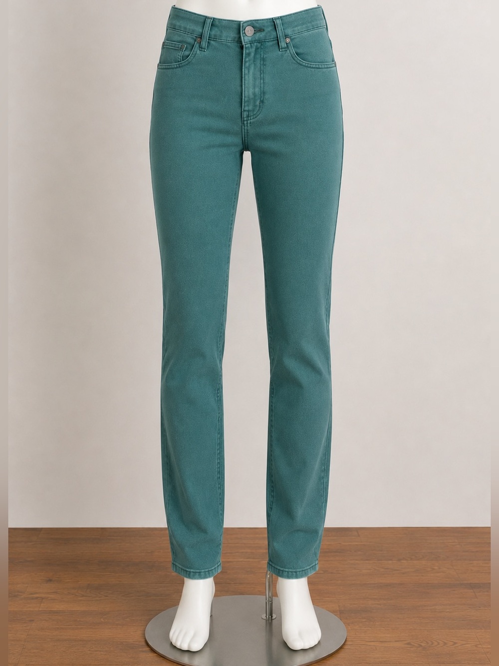 BDG TEAL GREEN STRAIGHT LEG JEANS | STRETCH DENIM | SKINNY FIT PANTS | SIZE 24 - Picture 3 of 8